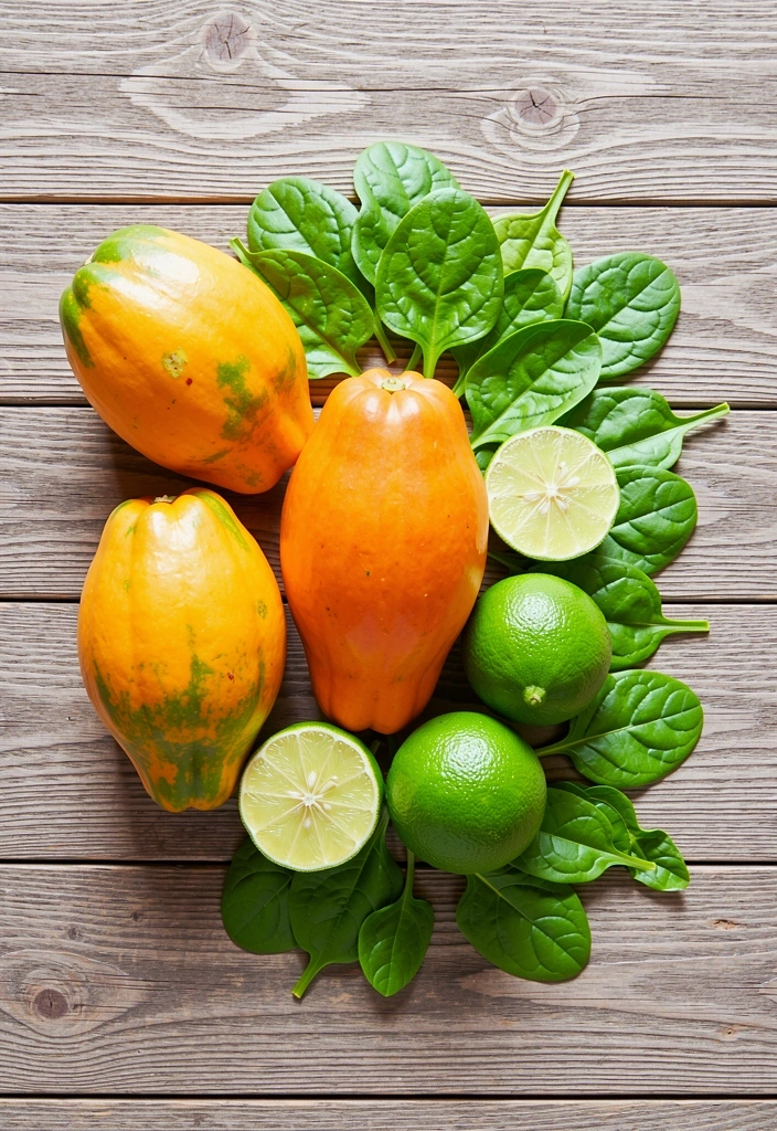 Selección de vegetales y frutas